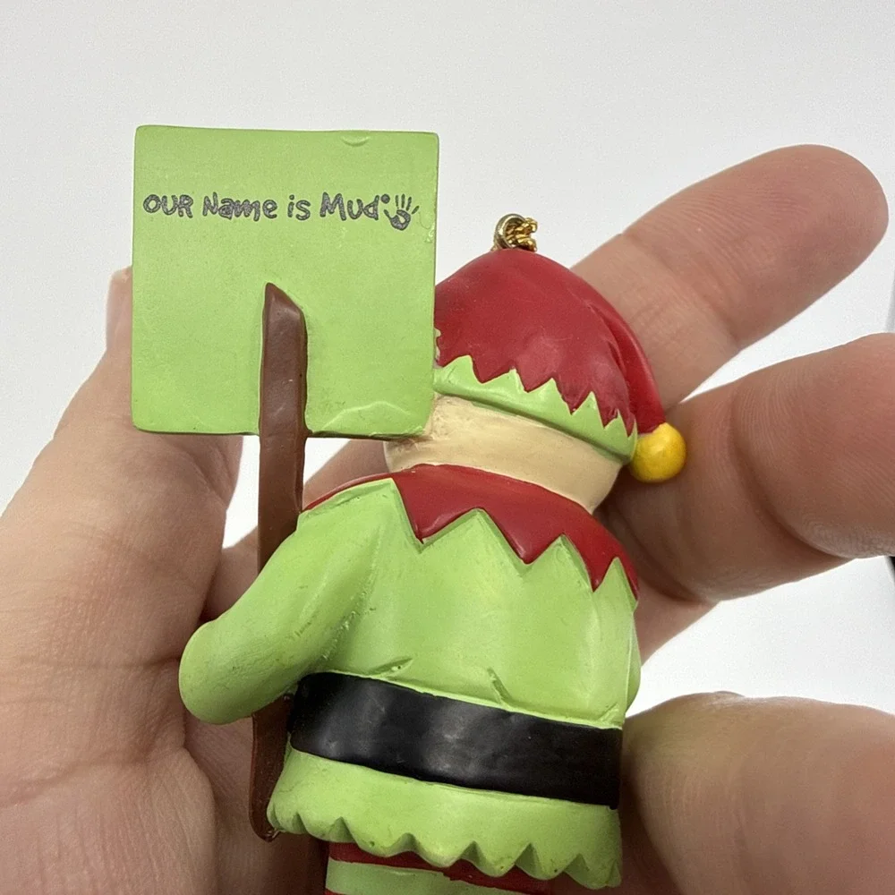 Free The Elves Vtg Christmas Ornament - Our Name Is‎ Mud Elf Activist 3